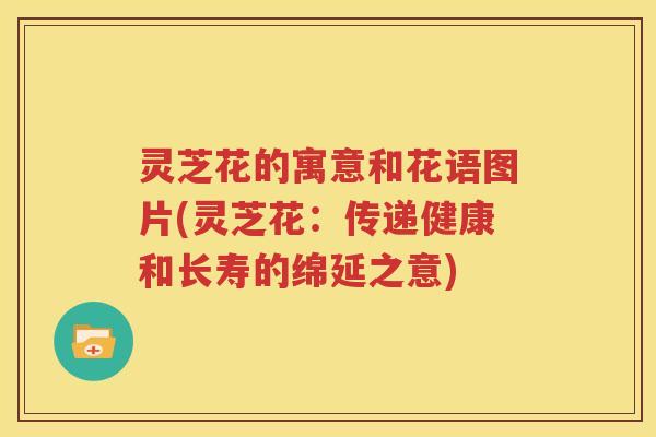 灵芝花的寓意和花语图片(灵芝花：传递健康和长寿的绵延之意)