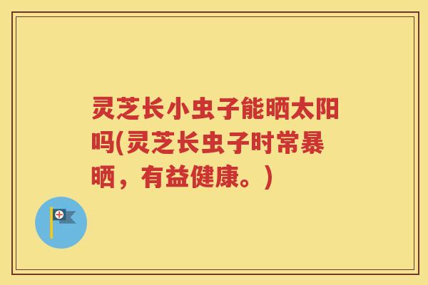 灵芝长小虫子能晒太阳吗(灵芝长虫子时常暴晒，有益健康。)