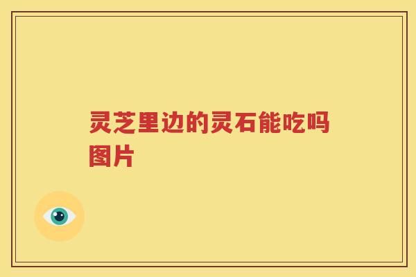 灵芝里边的灵石能吃吗图片