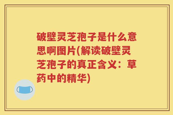 破壁灵芝孢子是什么意思啊图片(解读破壁灵芝孢子的真正含义：草药中的精华)