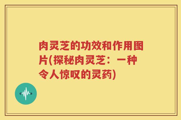 肉灵芝的功效和作用图片(探秘肉灵芝：一种令人惊叹的灵药)