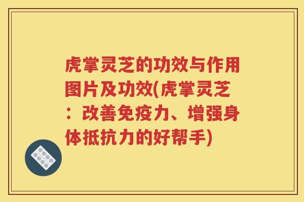 虎掌灵芝的功效与作用图片及功效(虎掌灵芝：改善免疫力、增强身体抵抗力的好帮手)
