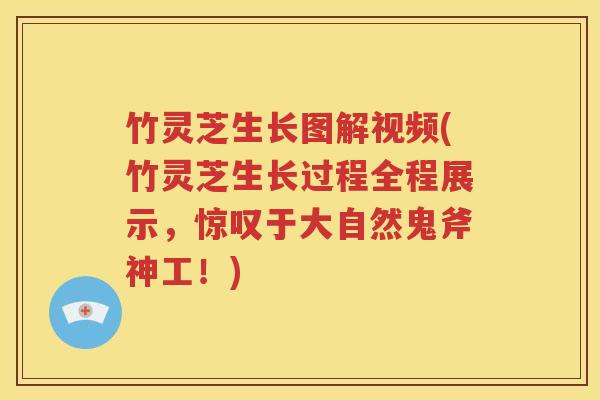 竹灵芝生长图解视频(竹灵芝生长过程全程展示，惊叹于大自然鬼斧神工！)