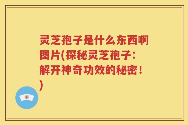 灵芝孢子是什么东西啊图片(探秘灵芝孢子：解开神奇功效的秘密！)