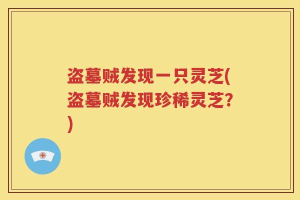 盗墓贼发现一只灵芝(盗墓贼发现珍稀灵芝？)