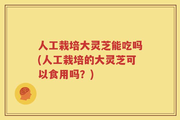 人工栽培大灵芝能吃吗(人工栽培的大灵芝可以食用吗？)
