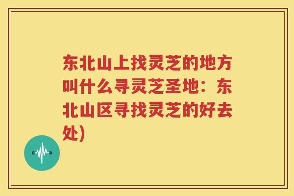 东北山上找灵芝的地方叫什么寻灵芝圣地：东北山区寻找灵芝的好去处)