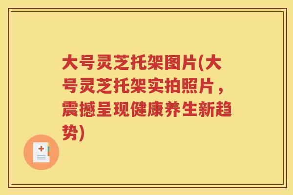大号灵芝托架图片(大号灵芝托架实拍照片，震撼呈现健康养生新趋势)