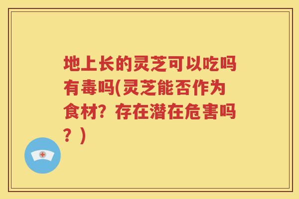 地上长的灵芝可以吃吗有毒吗(灵芝能否作为食材？存在潜在危害吗？)