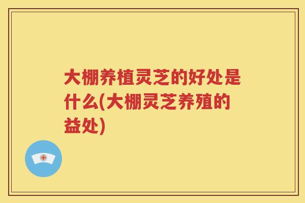 大棚养植灵芝的好处是什么(大棚灵芝养殖的益处)