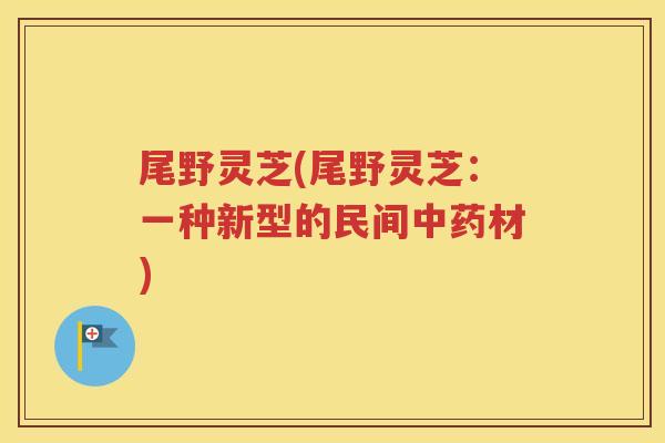 尾野灵芝(尾野灵芝：一种新型的民间中药材)