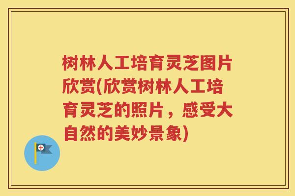 树林人工培育灵芝图片欣赏(欣赏树林人工培育灵芝的照片，感受大自然的美妙景象)