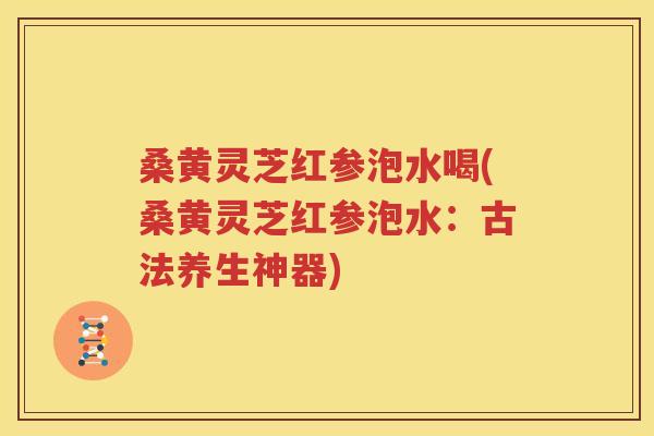桑黄灵芝红参泡水喝(桑黄灵芝红参泡水：古法养生神器)