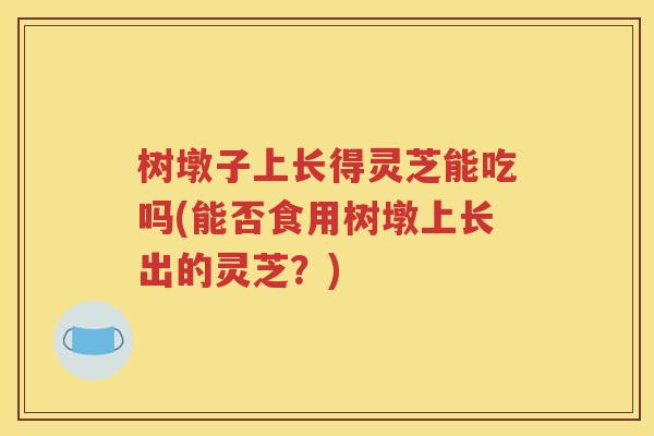 树墩子上长得灵芝能吃吗(能否食用树墩上长出的灵芝？)