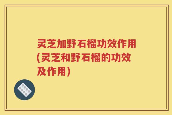 灵芝加野石榴功效作用(灵芝和野石榴的功效及作用)