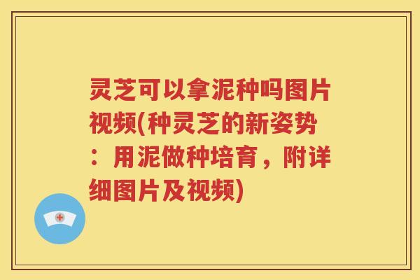 灵芝可以拿泥种吗图片视频(种灵芝的新姿势：用泥做种培育，附详细图片及视频)