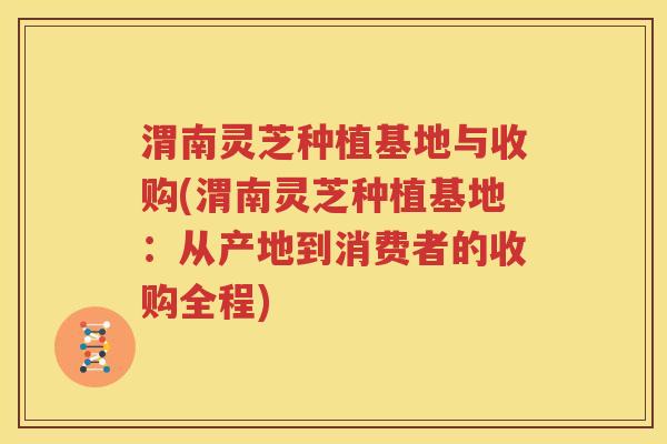 渭南灵芝种植基地与收购(渭南灵芝种植基地：从产地到消费者的收购全程)