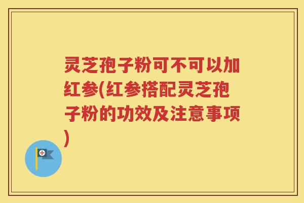 灵芝孢子粉可不可以加红参(红参搭配灵芝孢子粉的功效及注意事项)