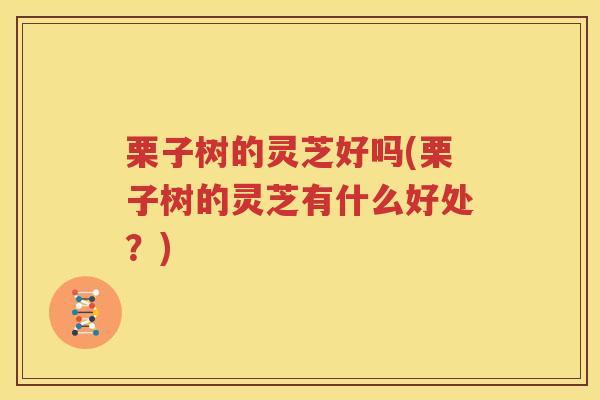 栗子树的灵芝好吗(栗子树的灵芝有什么好处？)