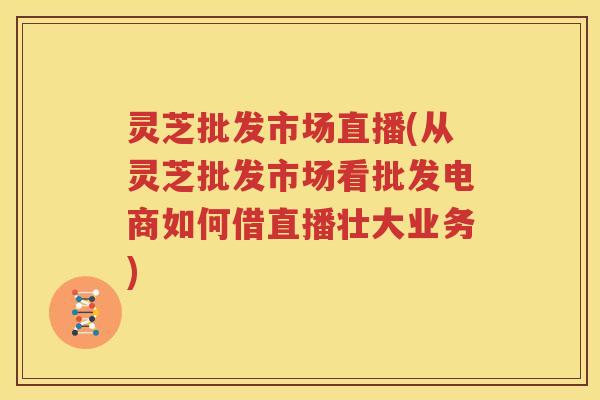 灵芝批发市场直播(从灵芝批发市场看批发电商如何借直播壮大业务)