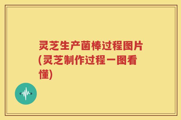 灵芝生产菌棒过程图片(灵芝制作过程一图看懂)