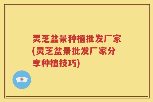 灵芝盆景种植批发厂家(灵芝盆景批发厂家分享种植技巧)