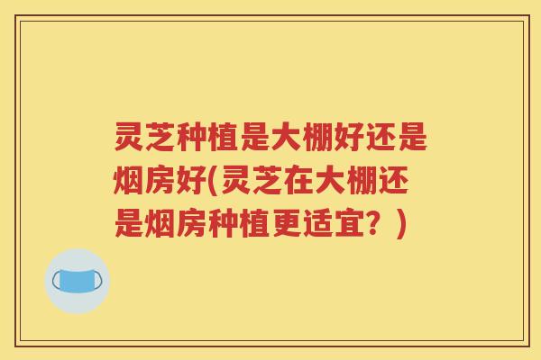 灵芝种植是大棚好还是烟房好(灵芝在大棚还是烟房种植更适宜？)