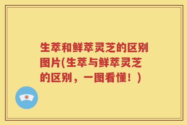 生萃和鲜萃灵芝的区别图片(生萃与鲜萃灵芝的区别，一图看懂！)