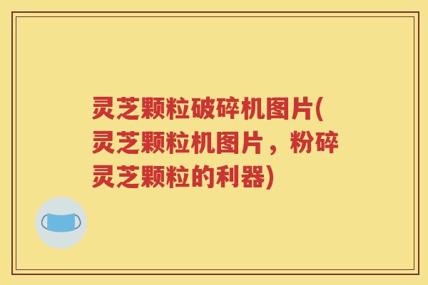 灵芝颗粒破碎机图片(灵芝颗粒机图片，粉碎灵芝颗粒的利器)
