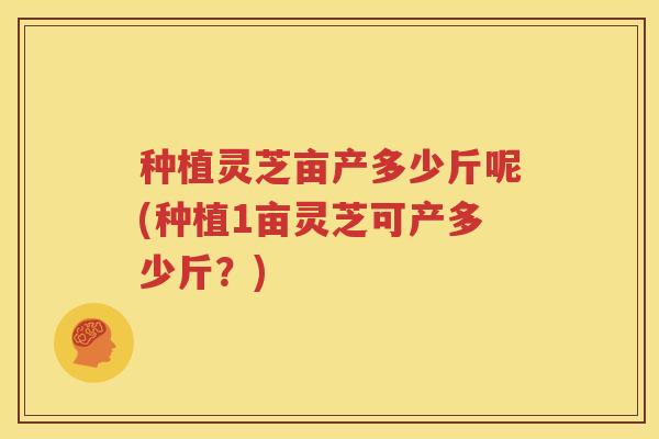 种植灵芝亩产多少斤呢(种植1亩灵芝可产多少斤？)