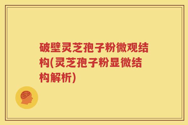 破壁灵芝孢子粉微观结构(灵芝孢子粉显微结构解析)