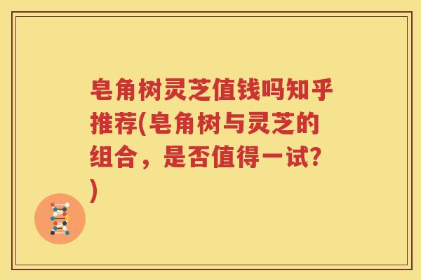 皂角树灵芝值钱吗知乎推荐(皂角树与灵芝的组合，是否值得一试？)