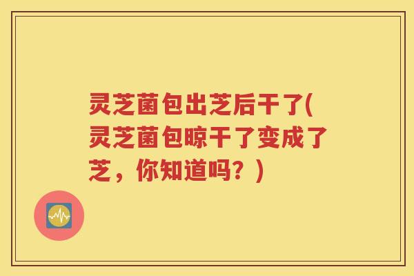 灵芝菌包出芝后干了(灵芝菌包晾干了变成了芝，你知道吗？)