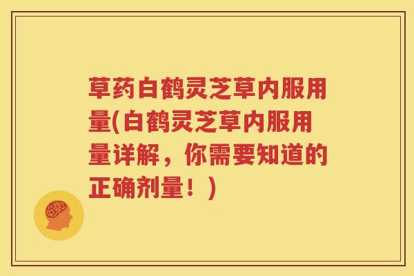 草药白鹤灵芝草内服用量(白鹤灵芝草内服用量详解，你需要知道的正确剂量！)