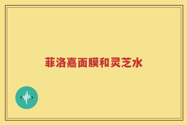 菲洛嘉面膜和灵芝水