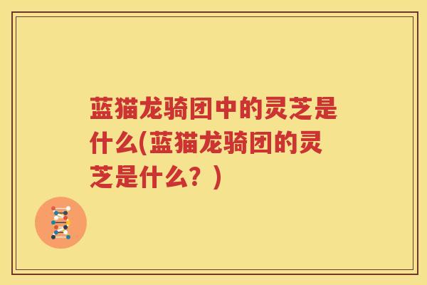 蓝猫龙骑团中的灵芝是什么(蓝猫龙骑团的灵芝是什么？)
