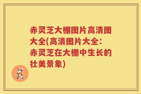 赤灵芝大棚图片高清图大全(高清图片大全：赤灵芝在大棚中生长的壮美景象)