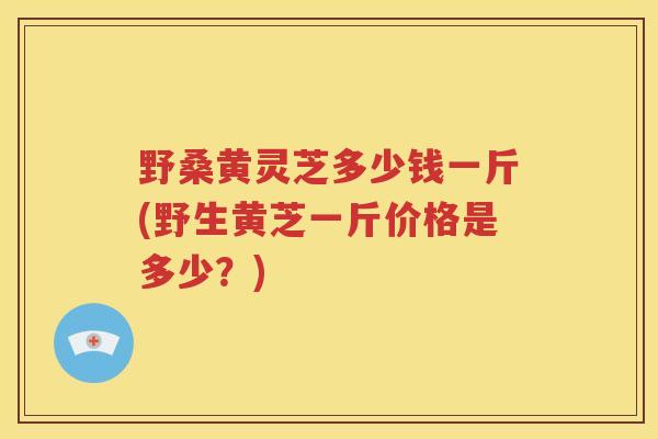 野桑黄灵芝多少钱一斤(野生黄芝一斤价格是多少？)
