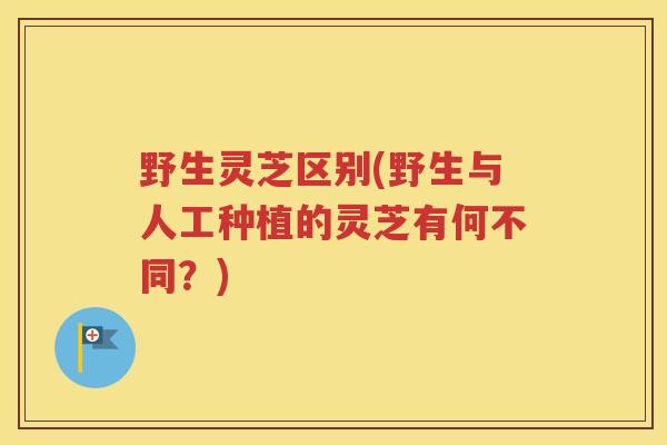 野生灵芝区别(野生与人工种植的灵芝有何不同？)