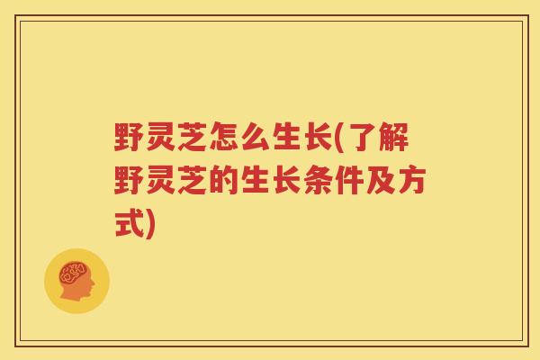 野灵芝怎么生长(了解野灵芝的生长条件及方式)