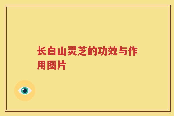 长白山灵芝的功效与作用图片