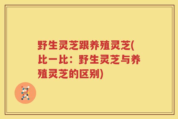 野生灵芝跟养殖灵芝(比一比：野生灵芝与养殖灵芝的区别)