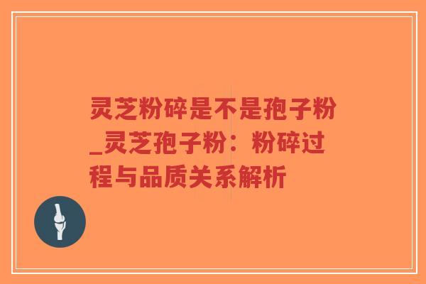 灵芝粉碎是不是孢子粉_灵芝孢子粉：粉碎过程与品质关系解析