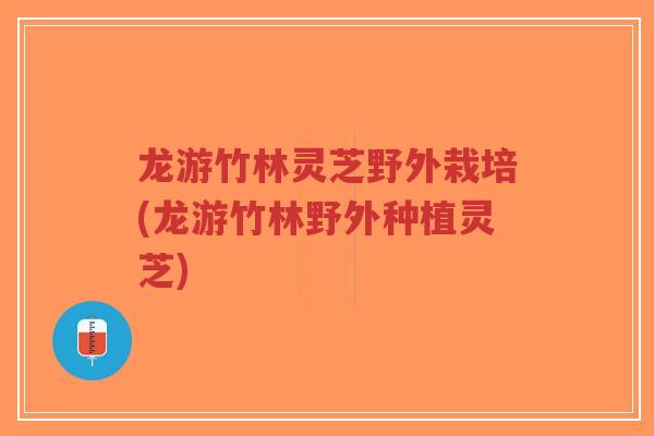 龙游竹林灵芝野外栽培(龙游竹林野外种植灵芝)