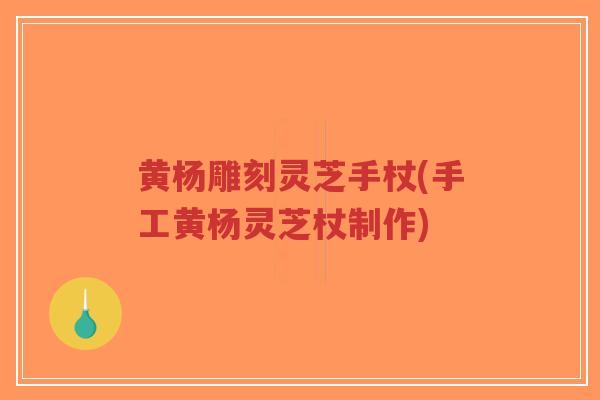 黄杨雕刻灵芝手杖(手工黄杨灵芝杖制作)
