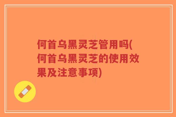 何首乌黑灵芝管用吗(何首乌黑灵芝的使用效果及注意事项)