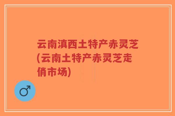 云南滇西土特产赤灵芝(云南土特产赤灵芝走俏市场)