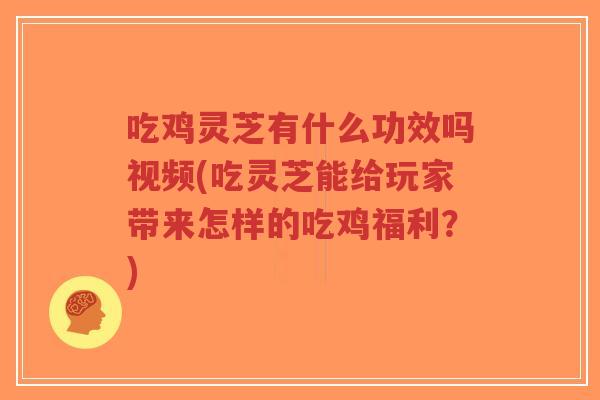 吃鸡灵芝有什么功效吗视频(吃灵芝能给玩家带来怎样的吃鸡福利？)