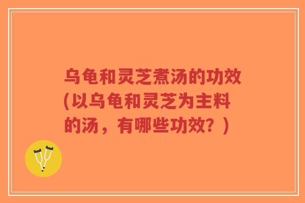 乌龟和灵芝煮汤的功效(以乌龟和灵芝为主料的汤，有哪些功效？)