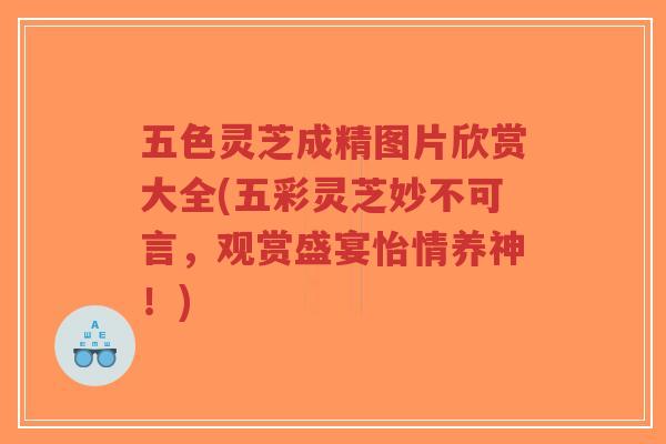 五色灵芝成精图片欣赏大全(五彩灵芝妙不可言，观赏盛宴怡情养神！)